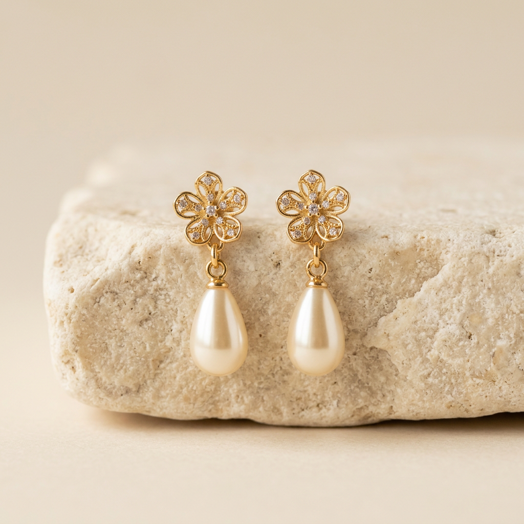 Noor Pearl Drop Earrings